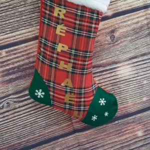 Chaussette de Noël Tartan