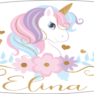Boite à goûter " licorne fleurie"