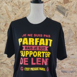 Tee-shirt "Je ne suis pas parfait mais je suis supporter de Lens"