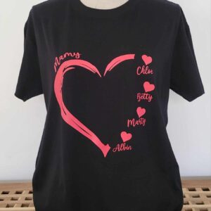 T-shirt Coeur et enfants