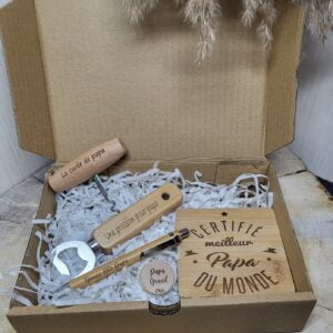 Coffret Fêtes des Pères "CERTIFIE meilleur Papa DU MONDE"